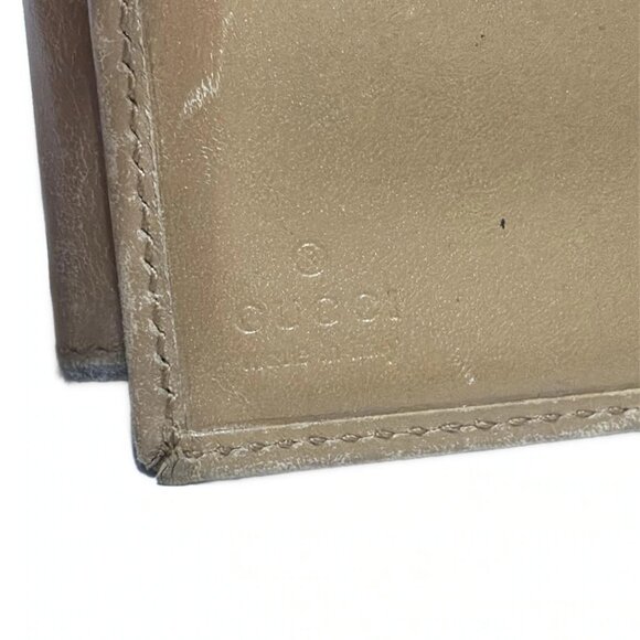 Auth GUCCI - 0352778 Beige Leather Long Wallet - Picture 6 of 6